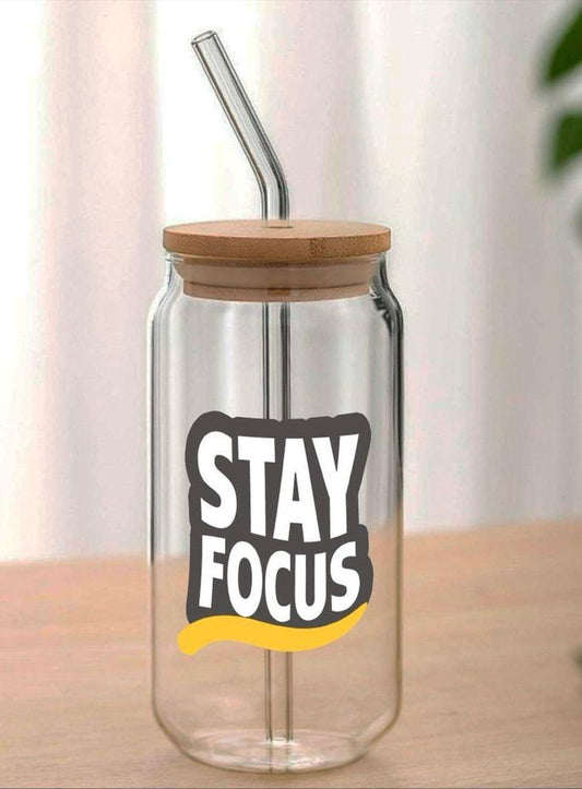 Glass Cup Stay Focus Chill Monkey