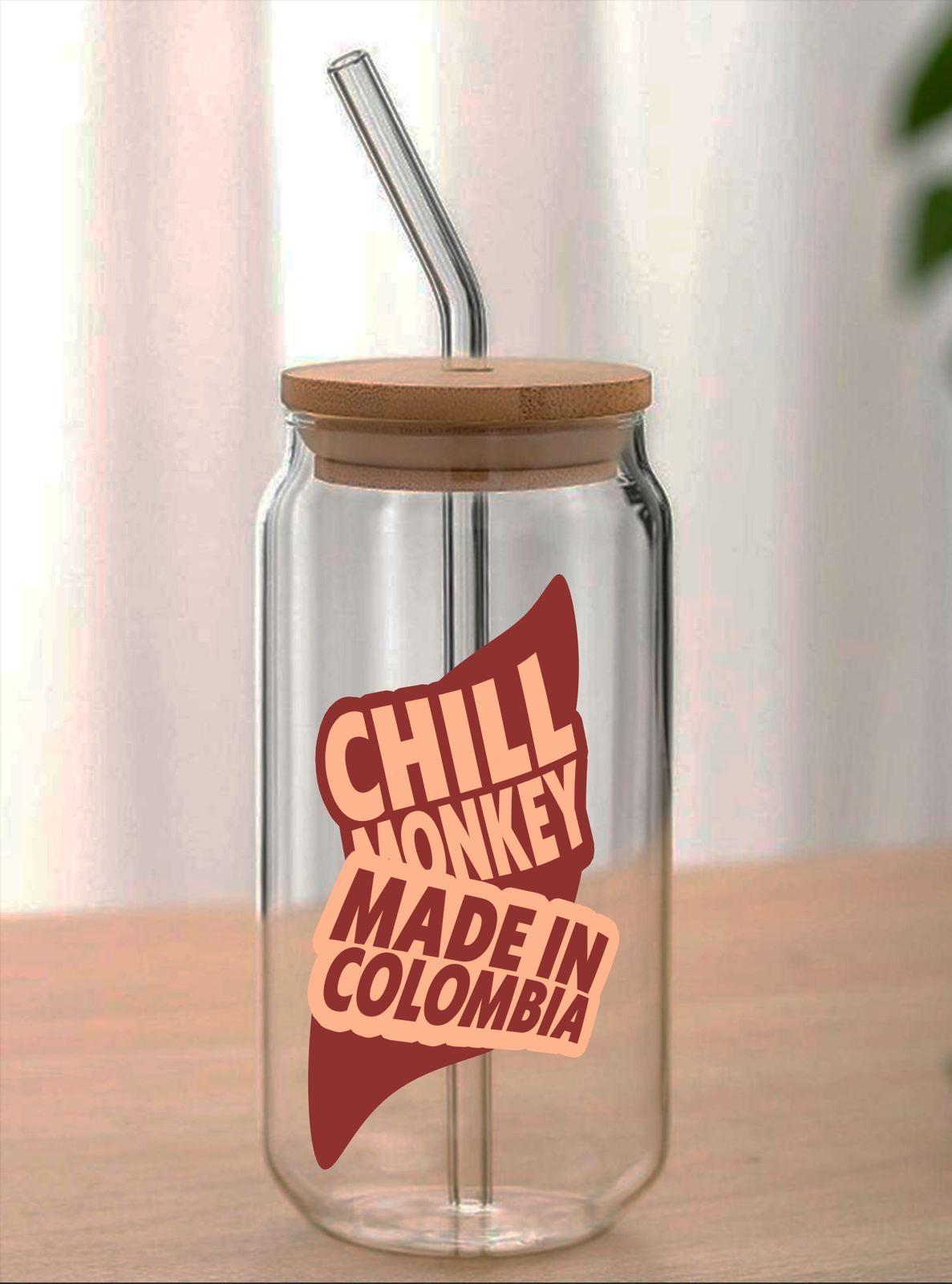 Glass Cup Made in Colombia Chill Monkey