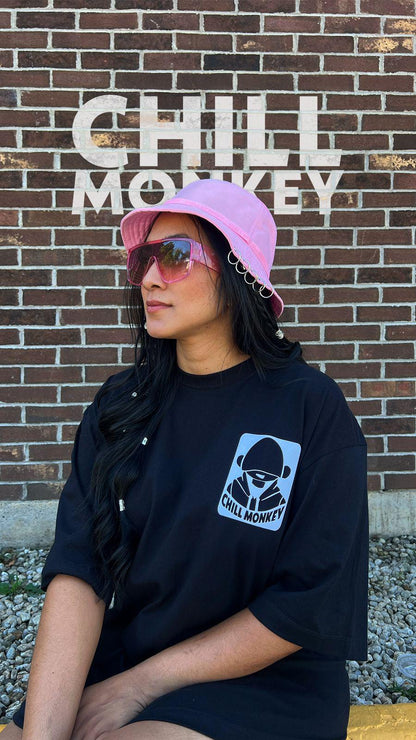 Chill Monkey Classic Oversized Tee - Black