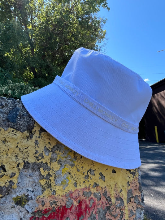 Chill Monkey Bucket Hat White